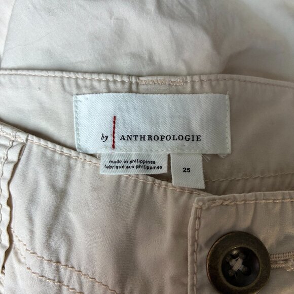 Anthropologie Cream Light Weight Cargo Parachute Pants - Size 25 - Picture 2 of 4
